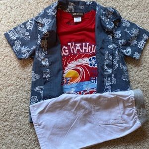 Boy’s Hawaiian shirt and shorts set 4T